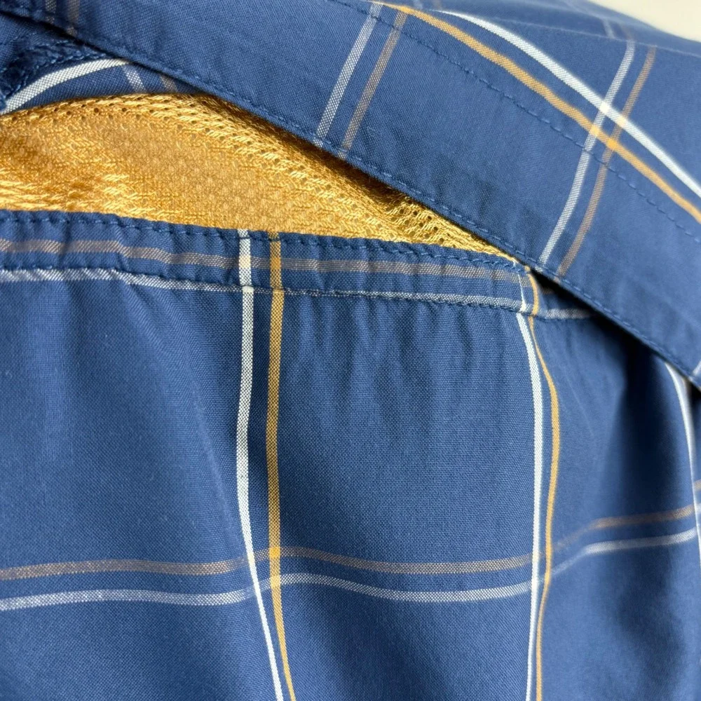 The North Face Mens XXL Shirt Blue Plaid Button Down‎ Long Sleeve Outdoor